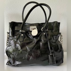 Michael Kors Black Patent Leather Satchel